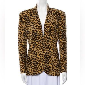 Norma Kamali Animal Print Blazer
